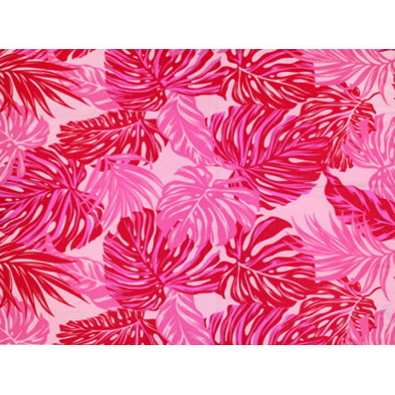 Hawaiian polycotton fabric LW-18-620 [Monstrera Tropical Leaf]