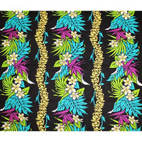 Hawaiian polycotton fabric LW-18-623 [tropical flower/plumeria array]