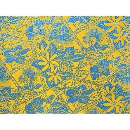 Hawaiian Polycotton Fabric LW-18-628 [Tiarelehua / Hibiscus]