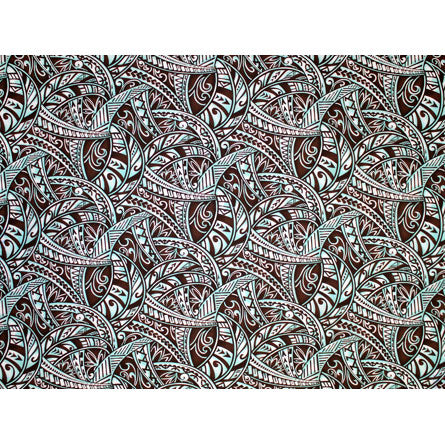 Hawaiian Polycotton Fabric LW-18-646 [Tapa Amber]
