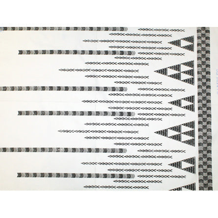 Hawaiian Polycotton Fabric LW-18-657 [Triangle Tapa Border]
