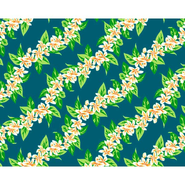 Hawaiian Polycotton Fabric LW-21-813 [Plumeria Leaf Maile]