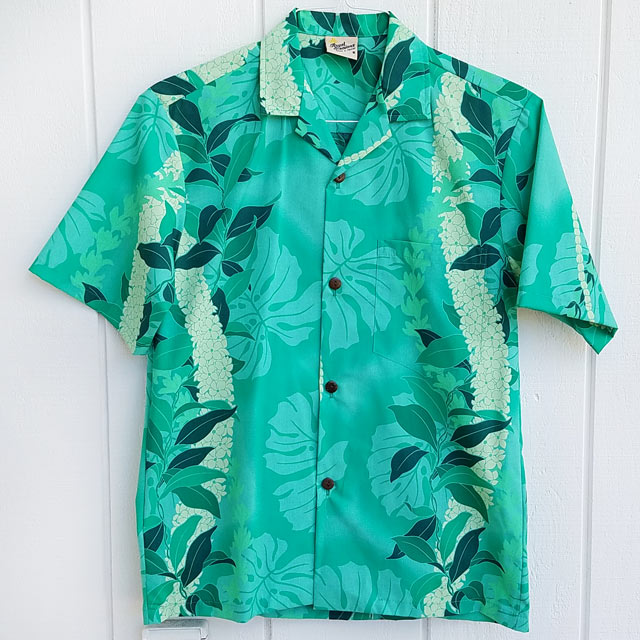 Hawaiian Men's Aloha Shirt Poly Cotton [Monstera Ray]