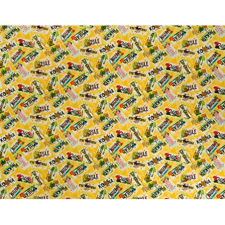 Hawaiian cotton fabric MY-17-179 [license plate]