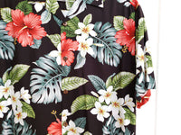 Hawaiian Men's Aloha Shirt Rayon [Hibiscus &amp; Plumeria]