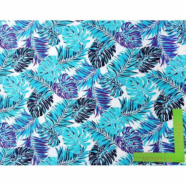 Hawaiian Polycotton Fabric OW-023 [Fern / Monstera]