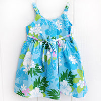 Kids Polycotton Bungee Dress [Tropical Flower]