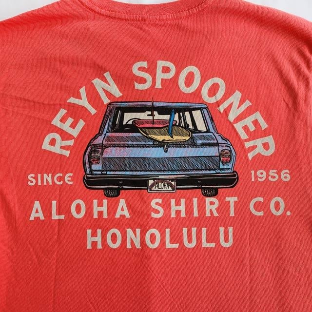 ハワイアン REYN SPOONER メンズTシャツ コットン 【 サンセットビーチ67' 】