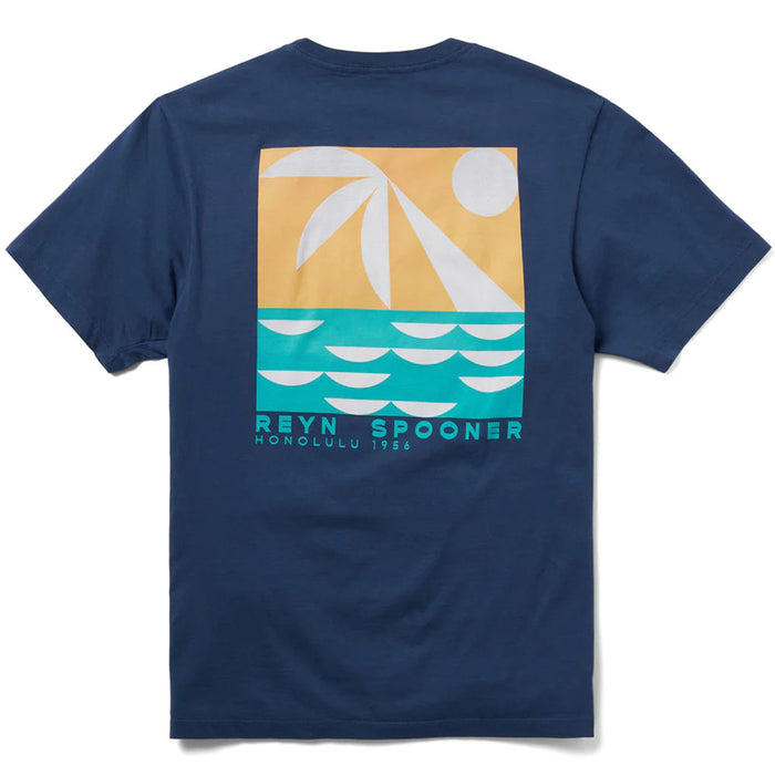 Hawaiian REYN SPOONER Men's T-shirt Cotton [Waikiki Sunset]