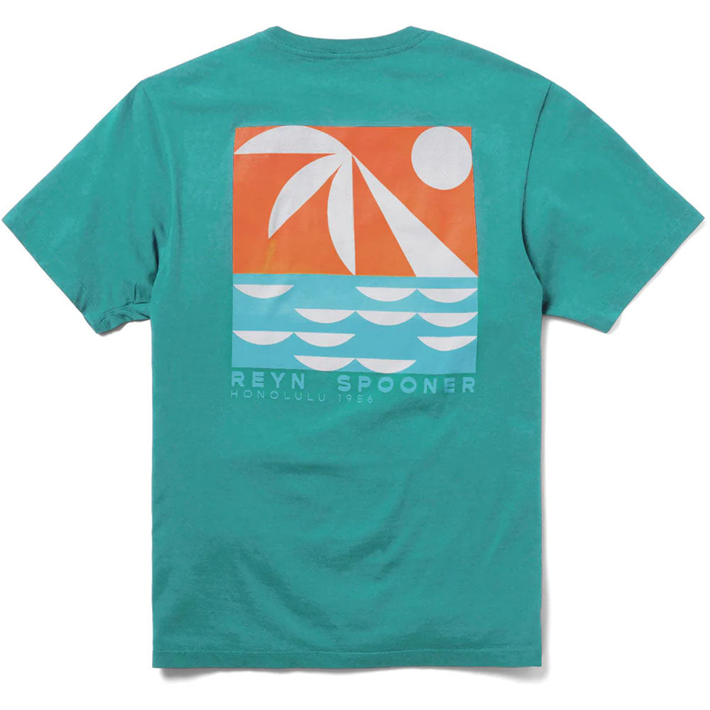 Hawaiian REYN SPOONER Men's T-shirt Cotton [Waikiki Sunset]