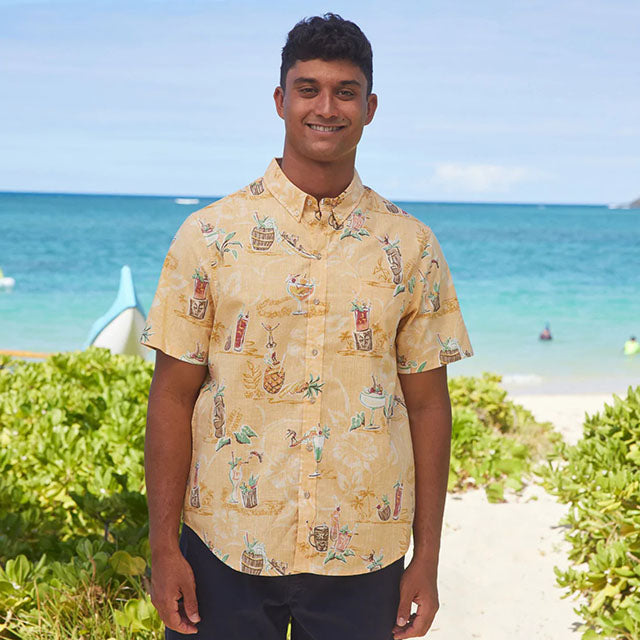 Hawaiian Men's Aloha Shirt Poly Cotton [Weekend & Watersports]