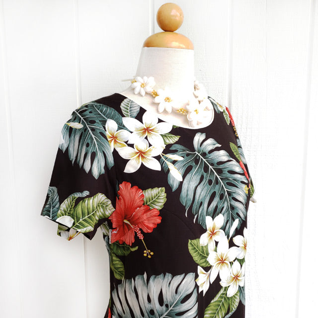 Hawaiian Amber Dress Semi-Long [Hibiscus &amp; Plumeria]