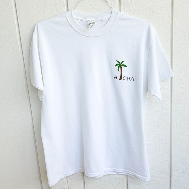 Hawaiian Men's T-shirt Cotton [Aloha Palm Tree]