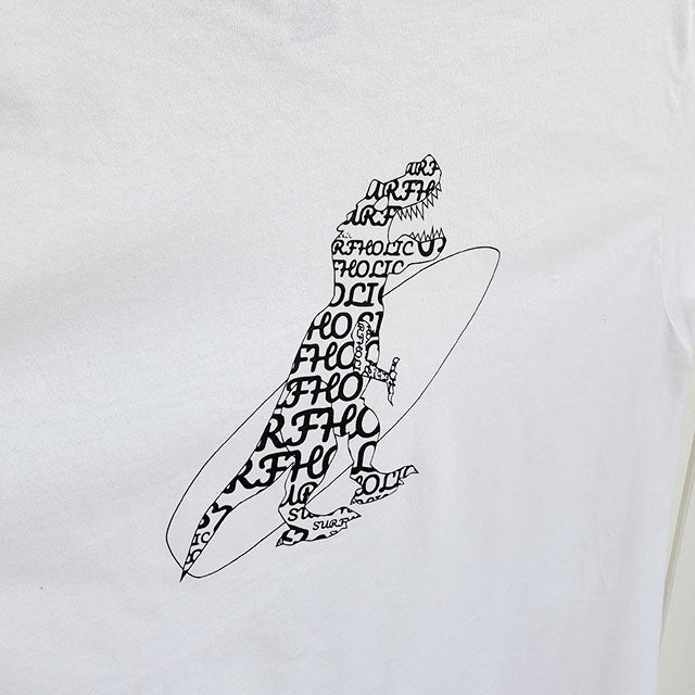 Hawaiian Men's T-shirt Cotton [Surfing Dinosaur]