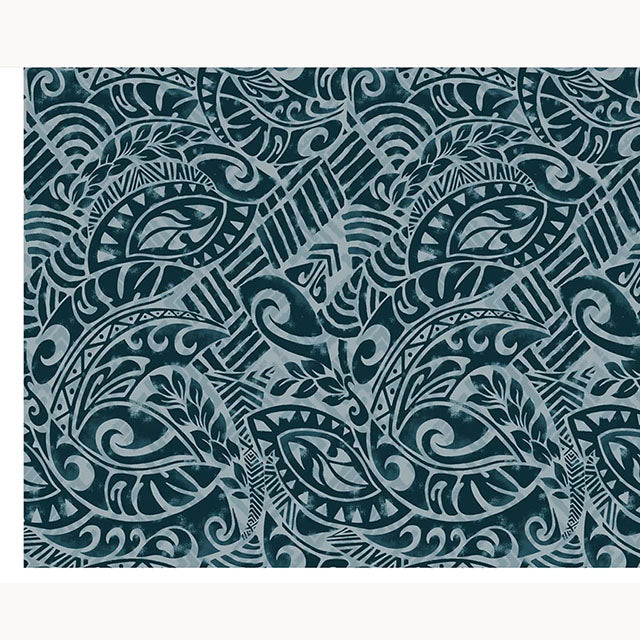 Hawaiian polycotton fabric TAK-01R#3 [leaf tapa]