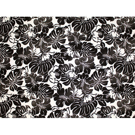 Hawaiian polycotton fabric tkj-11-685 [Hibiscus/Mostera Leaf]