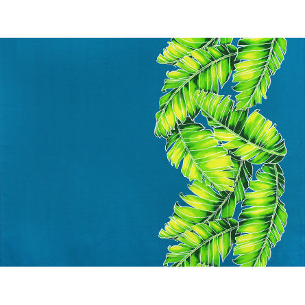 Hawaiian polycotton fabric TX-19-35 [banana leaf border]