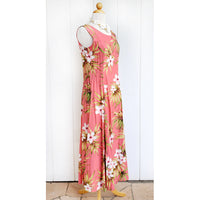 Hawaiian Sleeveless Dress Long [Lani Plumeria]