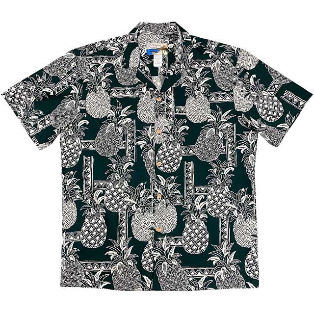 Hawaiian Men's Aloha Shirt Cotton [Tapa Pineapple]