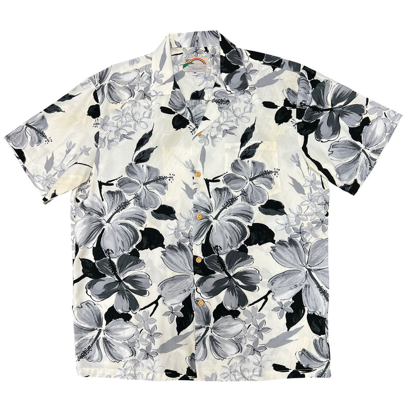 Hawaiian Men's Aloha Shirt Rayon [Watercolor Hibscus]