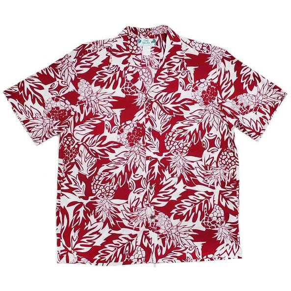 Hawaiian Men's Aloha Shirt Rayon [Wild Pineapple]