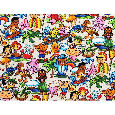 Hawaiian Cotton Fabric YS-04-2180R [Aloha Friend]