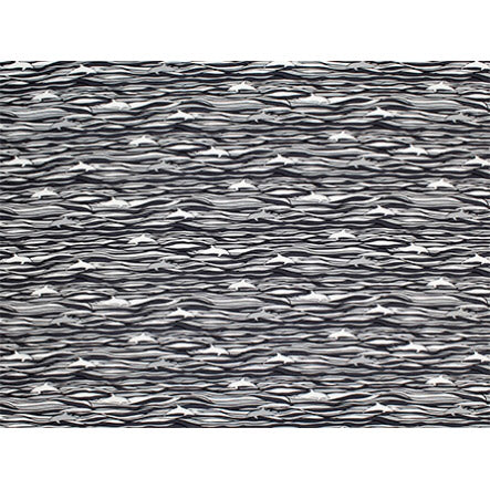 Hawaiian Cotton Fabric YU-18-11 [Wave Dolphin]