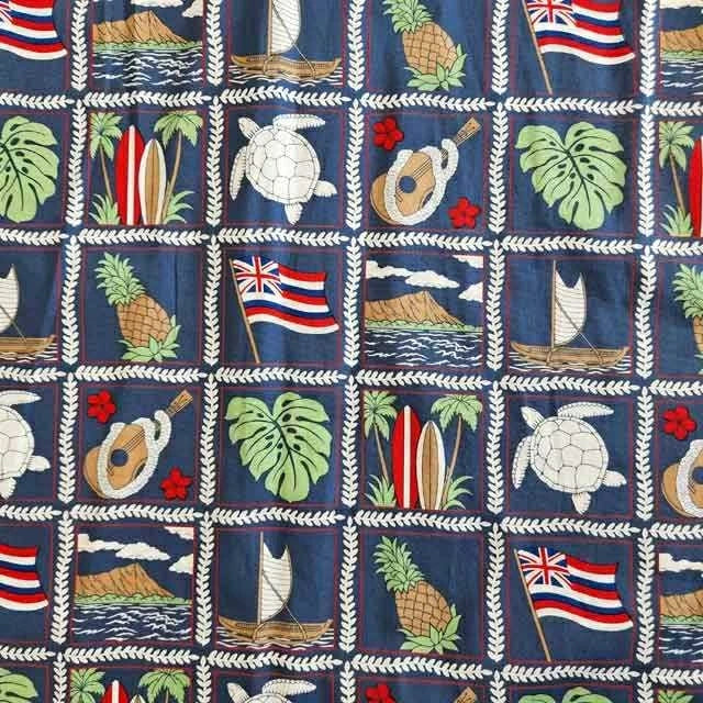 Hawaiian cotton fabric flag [Flag]