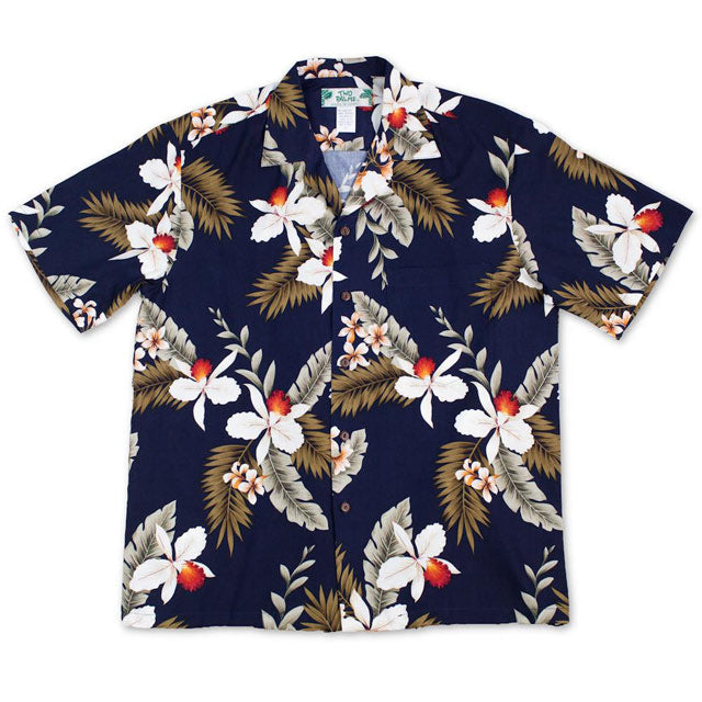 Hawaiian Men's Aloha Shirt Rayon [Hawaiian Orchid]