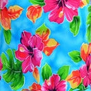 Hawaiian rayon fabric hybiscus-water