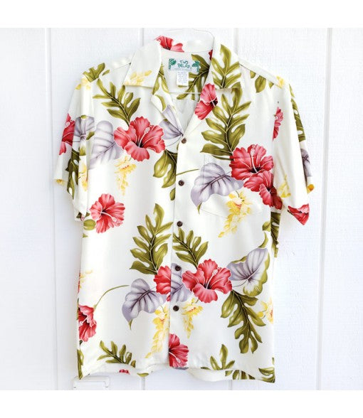 Hawaiian Men's Aloha Shirt Rayon [Monstera]