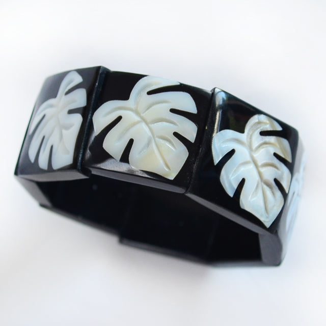 Hawaiian Hula Supplies Tahitian Bracelet/Anklet [Monstera 9 Plates]