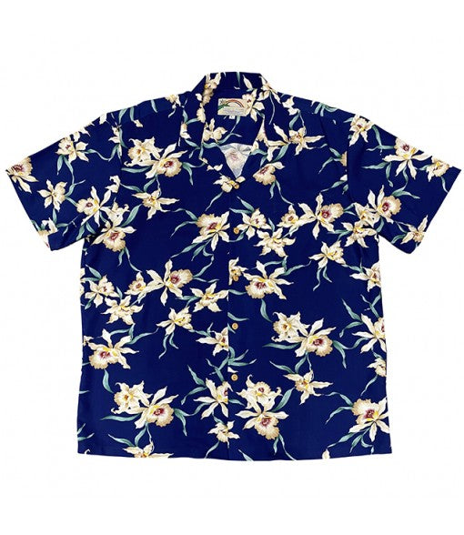 Hawaiian Men's Aloha Shirt Rayon [Star Orchid]