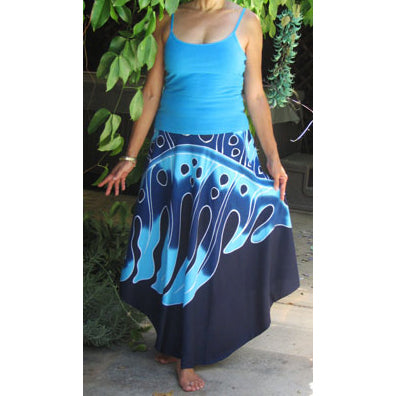 Hawaiian Hula Supplies 2-Way Rib Top Dress &amp; Skirt [Big Leaf]
