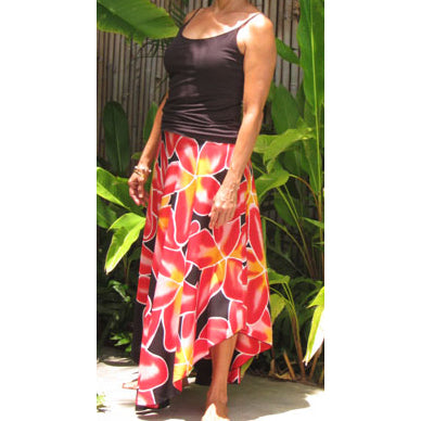 Hawaiian Hula Supplies 2-Way Rib Top Dress &amp; Skirt [Frangipani]