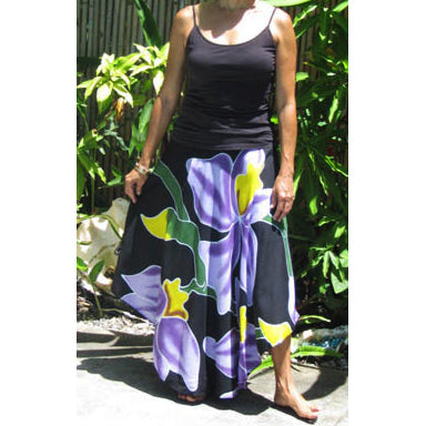 Hawaiian Hula Supplies 2-Way Rib Top Dress &amp; Skirt [Orchid 2]