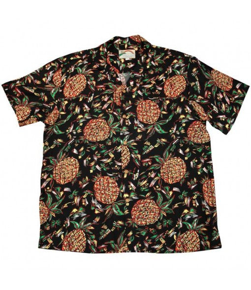 Hawaiian Men's Aloha Shirt Rayon [Vintage Pineapple]